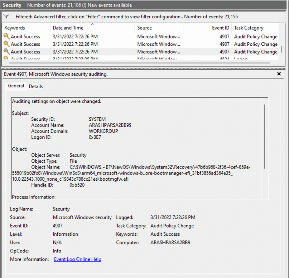 windows event logs 11