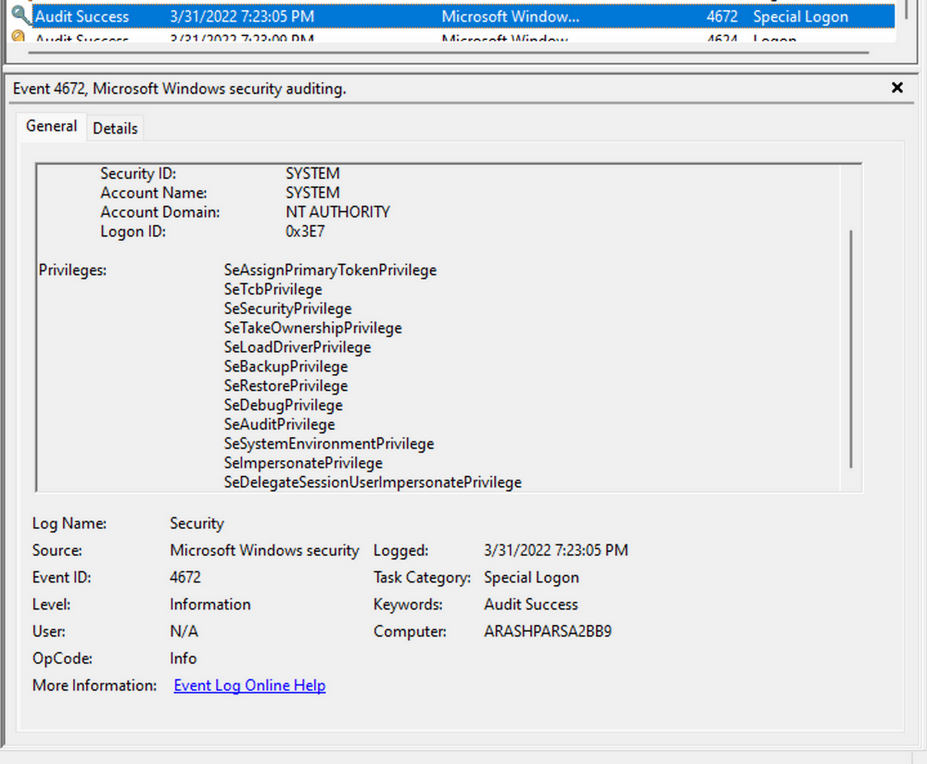 windows event logs 14