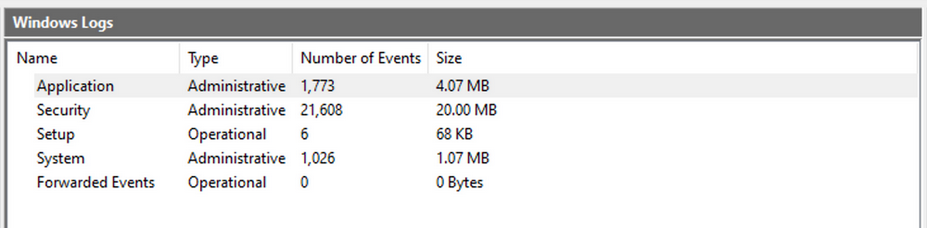 windows event logs 2