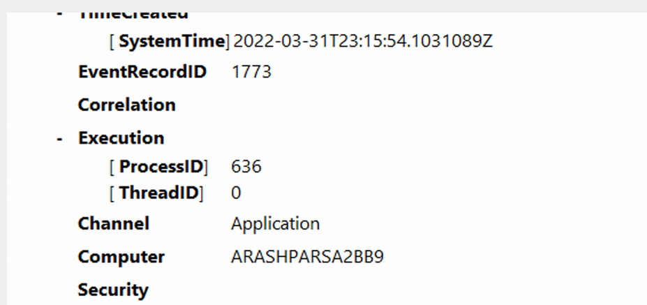 windows event logs 7